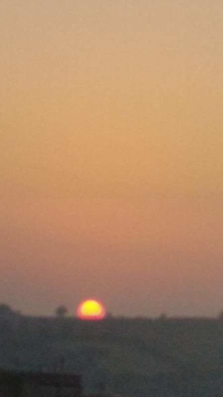 Vistas del atardecer en Granollers.