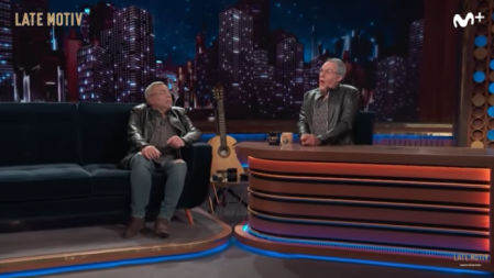 Raúl Pérez, disfrazado de Juan Salazar de Los Chunguitos, entrevista al original en 'Late Motiv'