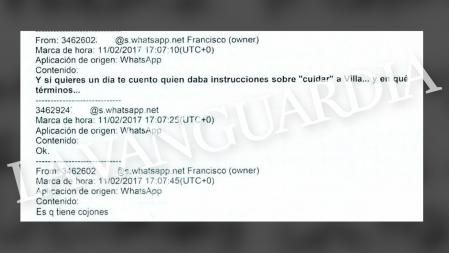 Conversación entre el ex número dos de Interior y un cargo del mismo ministerio