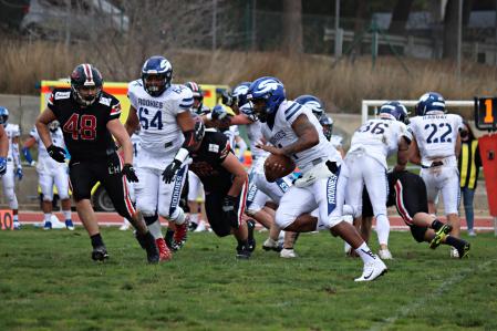 Una jugada del partido.