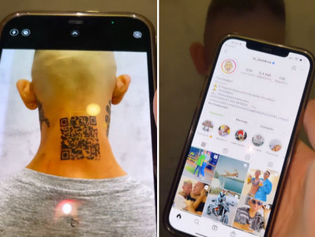 Se supone que escanear el código te redirigía a su cuenta de Instagram, pero dejó de funcionar.