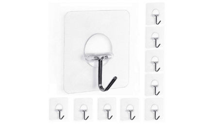Colgadores transparentes adhesivos para baño y cocina de Fealkira