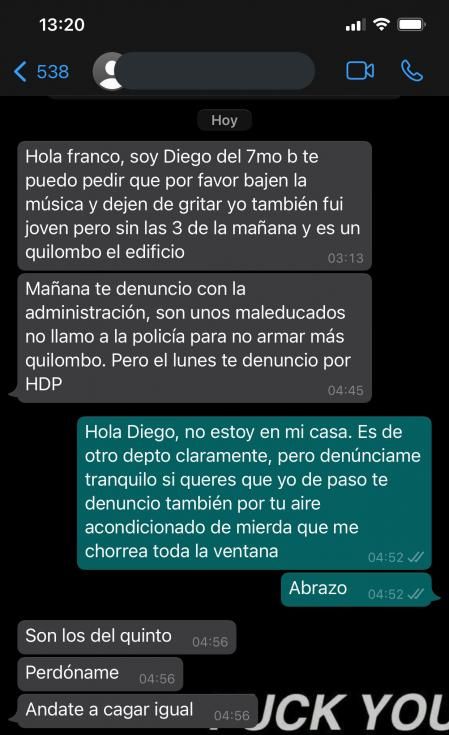 El vecino no esperaba que sus amenazas se volviesen en su contra.