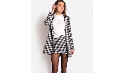 Falda y americana de pata de gallo