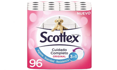 Pack ahorro 96 rollos de papel higiénico Scottex Original