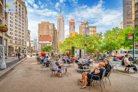 Terraza cerca del Empire State Building, en Nueva York