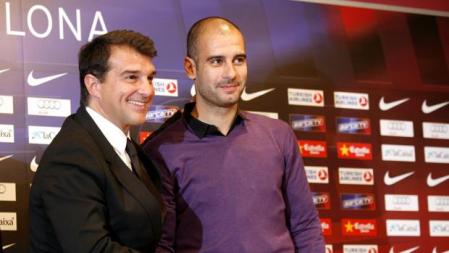 Laporta junto a Pep Guardiola
