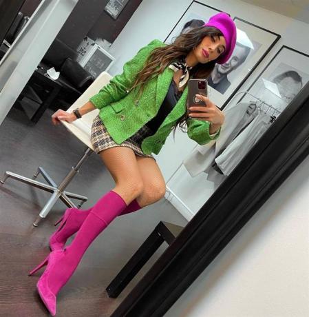 Pilar Rubio con la chaqueta de Zara