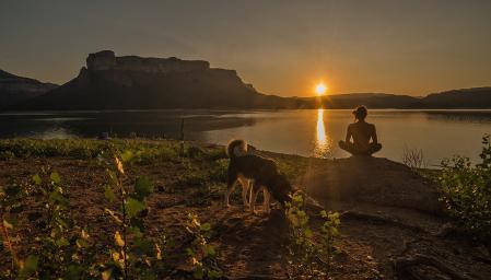 Meditación en el embalse de Sau.