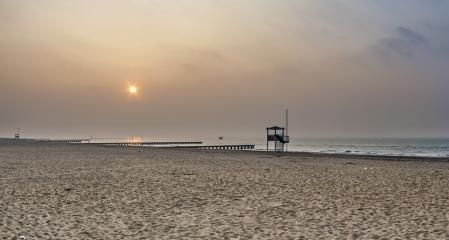Playa del Lido de Venecia al amanecer