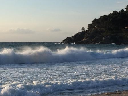 Efecto de la tramontana sobre el oleaje.