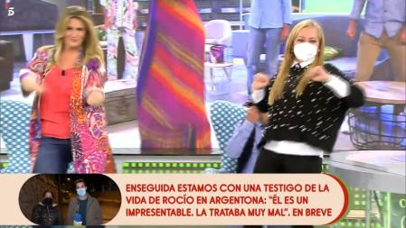 'Supervivientes 2021': Carlota Corredera y Belén Esteban celebran la noticia con un baile en directo
