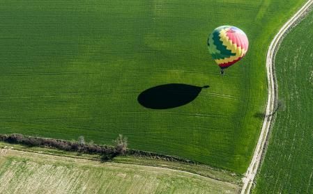Vuelo en globo durante el Mercat del Ram.