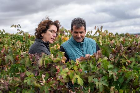Los enólogos de la bodega Pagos de Angix