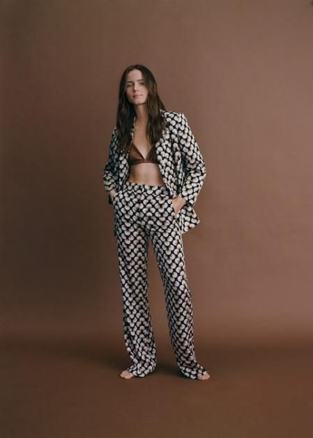 Conjunto de estilo pijama de Mango