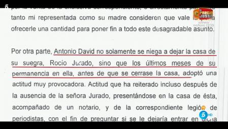 La abogada de Rocío Carrasco presentó un escrito en el que explicaba la actitud de Antonio David Flores
