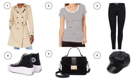 Look casual con gabardina y Converse Paula Echevarría