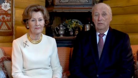 Harald de Noruega (83) y Sonia Haraldsen (83)