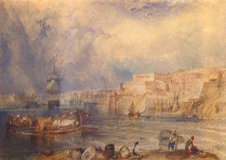 Malta. Obra de Joseph Mallord William Turner que muestra el Gran Puerto. Museo Nacional de Bellas Artes.