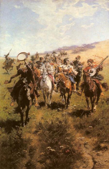 Representación de una boda cosaca.