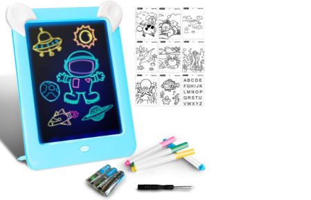 Tableta mágica de dibujo con luces LED