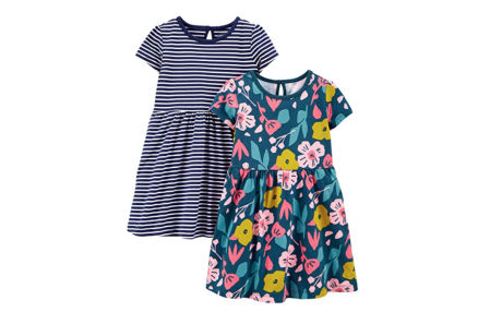 2 vestidos de manga cortan