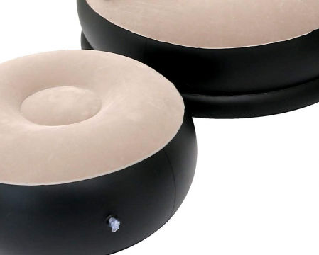 Sillón y reposapiés hinchable Loneedy