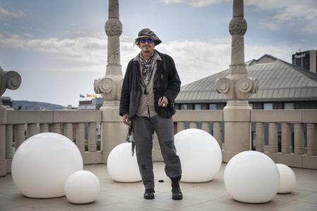 Depp en la terraza del hotel Casa Fuster de Barcelona