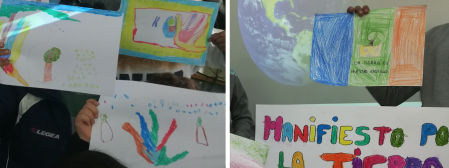 Banderas creadas por los alumnos del CEIP Miguel Íscar, en Valladolid.