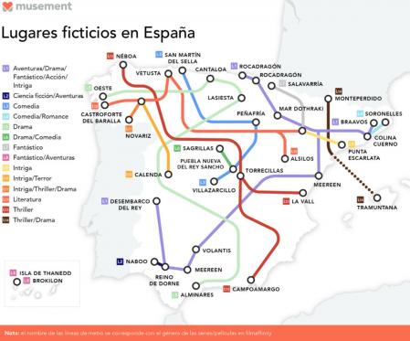 Mapa de las localizaciones cinematográficas&nbsp;