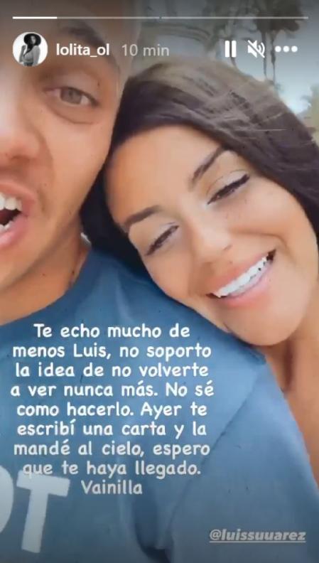 Mensaje de despedida de Lola Ortiz a Luis Ojeda