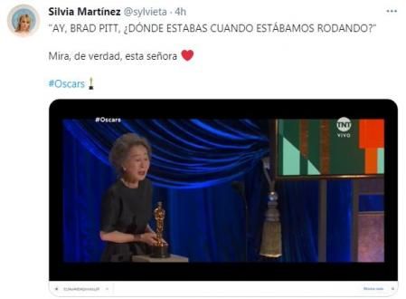 Yuh-Jung Youn en su agradecimiento