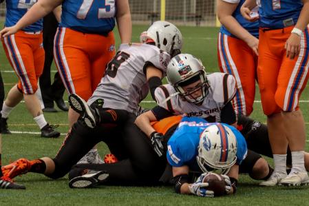 Acción defensiva de las Badalona Dracs.