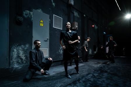 Un instant del muntatge 'Opening Night', de La Veronal, al TNC. Dimecres 7 d'abril de 2021 (HORITZONTAL)