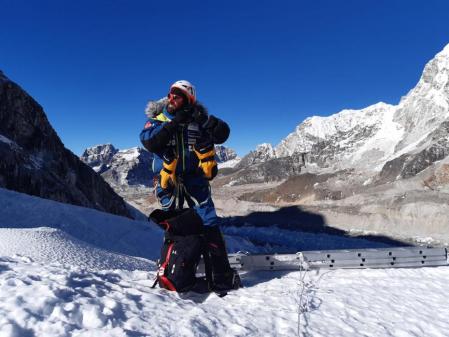 Txikon en su intento de Everest invernal del año pasado