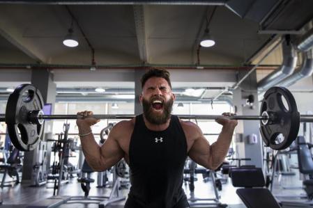 Marc Ribas, en plena sentadilla