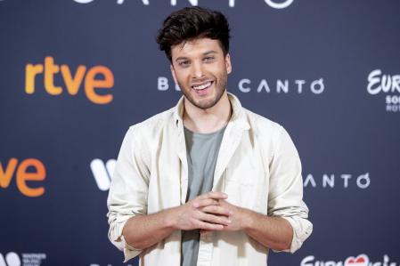 El cantante Blas Cantó durante la promoción del festival de Eurovisión 2021