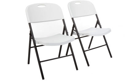 Sillas de plástico plegables Amazon Basics (pack de 2)