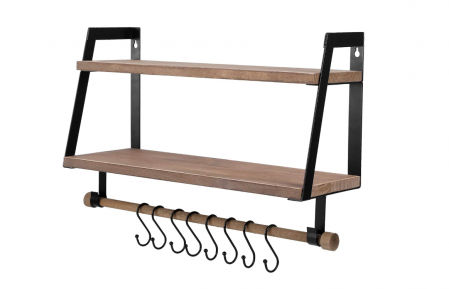 Estantería de pared con colgadores Vencipo