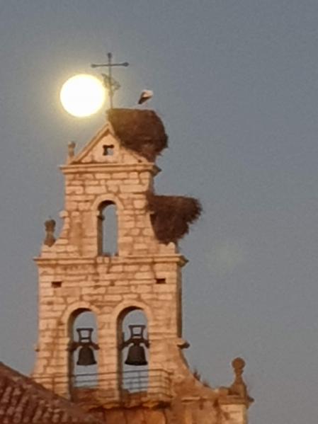 Atardecer en la iglesia de Reliegos del Bernesga.