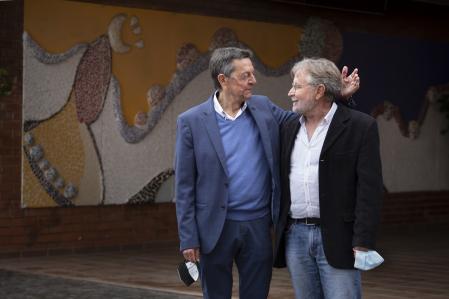 Tomás y Servando, en la escuela Llor de Sant Boi