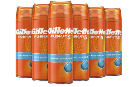 Pack de 6 geles de afeitar Gillette Fusion 5