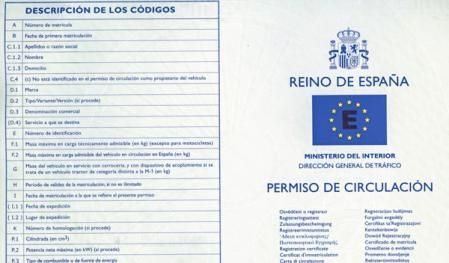El permiso de circulación contiene&nbsp;los datos del titular del vehículo y del vehículo en cuestión&nbsp;