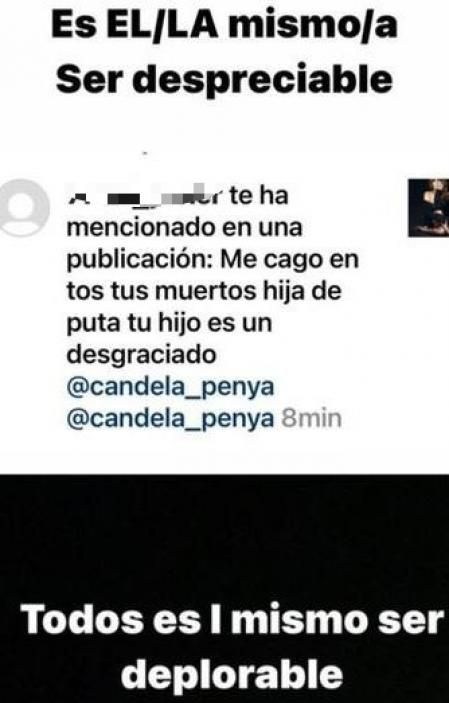 Amenazas a Candela Peña