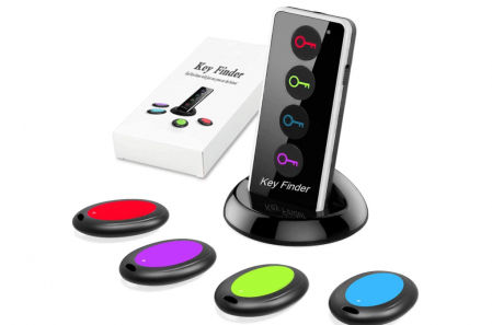 Localizador de llaves inalámbrico con 4 receptores y control remoto de seguimiento