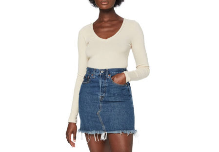 La minifalda recortada de Levi's.