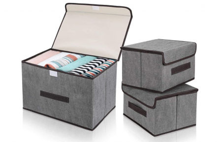 Cajas de almacenaje plegables DIMJ (pack de 3 unidades)