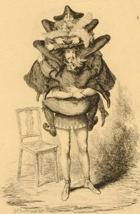 Ilustración que muestran las habilidades de Belzoni como forzudo.