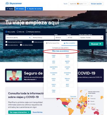 Búsqueda por Mes completo.