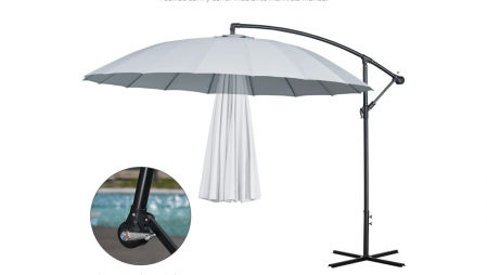 Parasol excéntrico con manivela Outsunny